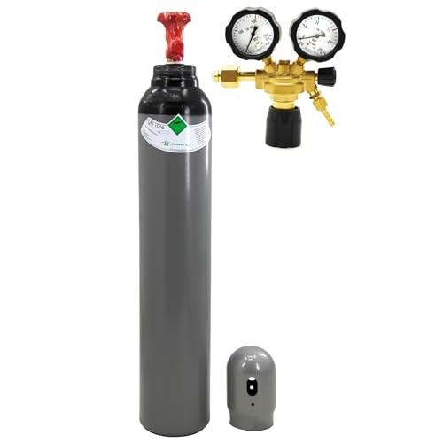 STICKSTOFF - Botella de gas - 8 l - 1,6 m³ - 200 bar - Nitrógeno - Aire acondicionado - Soldadura - Inflado de neumáticos con reductor