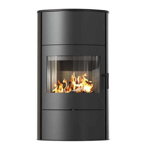 KRATKI Kaminofen AB/S/2/ROLLO Ø150 10 kW Schwarz – Drehbarer Stahl Holzofen mit Panoramascheibe, Kamineinsatz für Holz, moderner Heizeinsatz, effizienter Holzkamin KRATKI Kaminofen AB/S/2/ROLLO Ø150 10 kW Schwarz – Drehbarer Stahl Holzofen mit Panoramascheibe, Kamineinsatz für Holz, moderner Heizeinsatz, effizienter Holzkamin