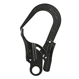 Aosekaa Auto Locking Carabiner Locking Snap Hook Lock Hook 25 kN Portable Metal Heavy Duty Spring Snap Hook Clip for Hiking Hammock, Black