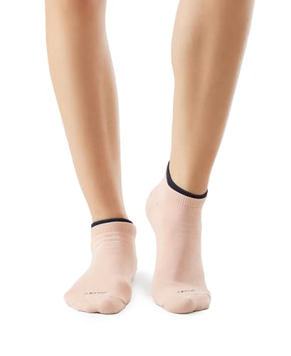 Jockey 7491 Women's Compact Cotton Stretch Solid Regular Low Show Socks With Stay Fresh Treatment (Pack Of 2)_Rose Smoke & Navy_Free Size - Image 2 thumbnail