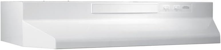 Broan-NuTone F403011 Insert with Light, Exhaust Fan for Under Cabinet Range Hood, 30-Inch, White on White 30-Inch White on White