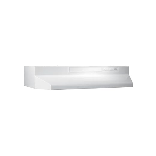Broan-NuTone F403011 Insert with Light, Exhaust Fan for Under Cabinet Range Hood, 30-Inch, White on White