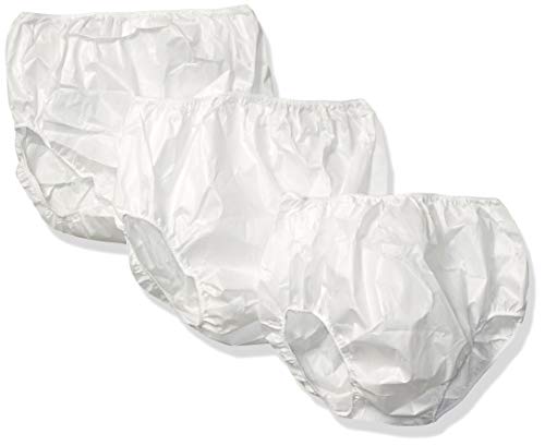 My Pool Pal Unisex-Adult's 3 Pack Swim Brief/Diaper Cover, White, Small