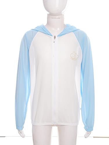 Toddler Girls Boys Zip Up Athletic Hoodies UPF50+ Long Sleeve Hooded Jacket Sun Protection Cooling Shirt Outerwear3