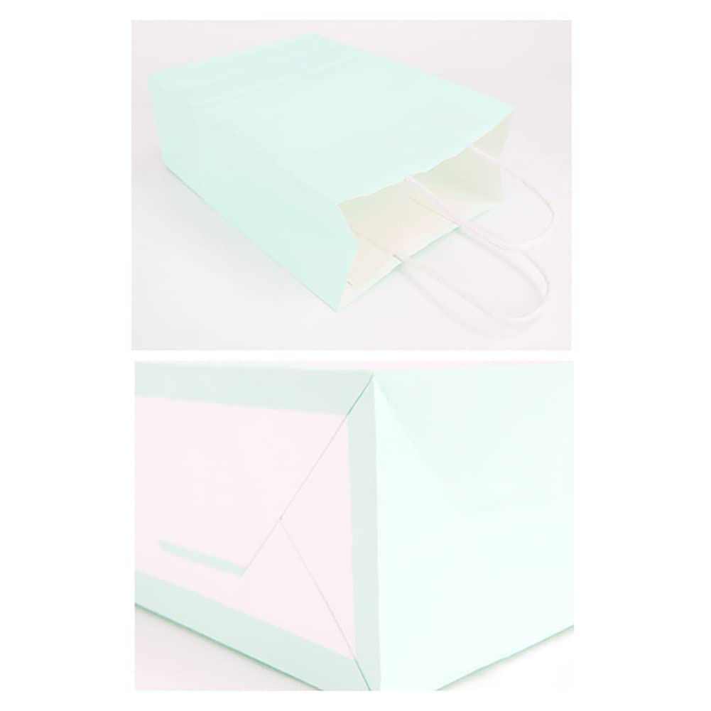 UUYYEO 12 Pcs 16 x 8 x 21cm Pastel Gift Bags Coloured Paper Party Favor Bags Kraft Paper Sweet Candy Bags with Handles for Birthday Wedding
