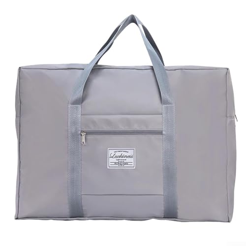 Gdfnmogo Bolsa de almacenamiento para ropa de cama y mantas, bolsa de almacenamiento impermeable de gran capacidad, diseño portátil de mano, órgano de poliéster (gris)