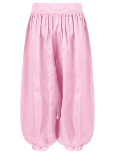 Alvivi Kids Boys Girls Satin Bloomers Belly Dance Pants Harem Loose Baggy Trousers Arab Prince Costume Dancewear