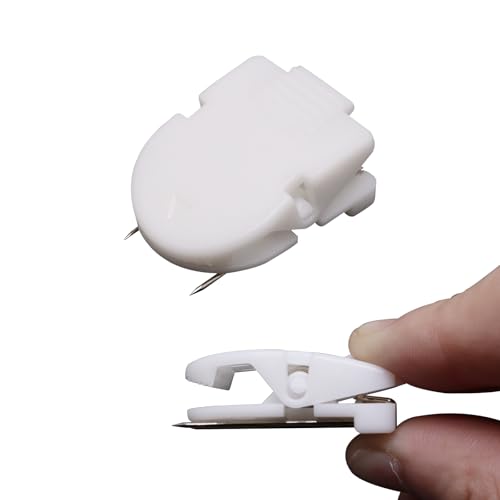 Image of 16pcs Cubicle Clips for Fabric Walls, Plastic Cubicle Hook, Push Pin Picture Hangers Panel Wall Clips for Hanging Photos Office Notes Memos Messages Frame (White)