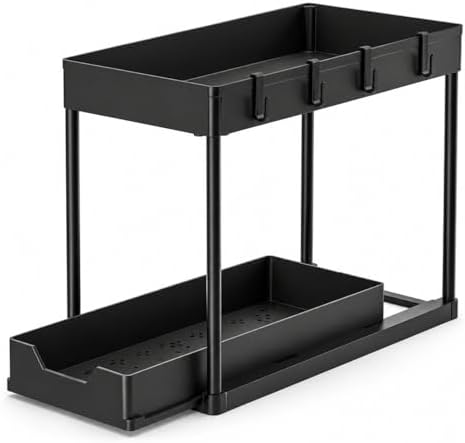 Frilla Organizador para debajo del fregadero de cocina de 2 nivel...