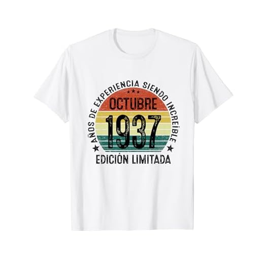 Fabricado En 1937 87 Años Cumpleaños Hombre Octubre 1937 Camiseta