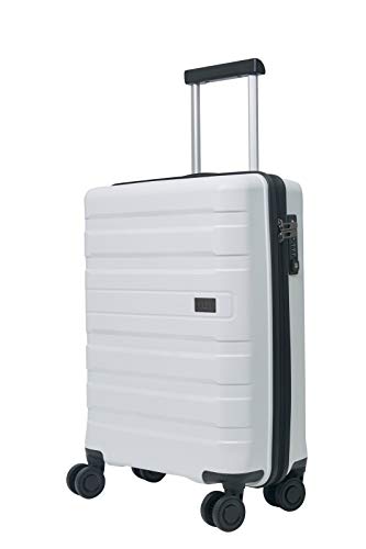 Preisvergleich Produktbild Baggage World , Koffer Weiß Rauten - Weiß 20 Inch Cabin