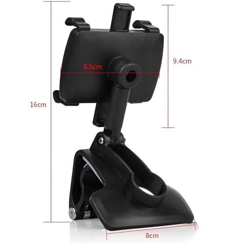 Image of MAPPERZ Universal Car Phone Mobile Holder Stand, Dashboard and Desk Mount with 360 Rotation, Anti-Slip Grip, Adjustable Clip, Secure Locking System for GPS Navigation and Hands-Free Use