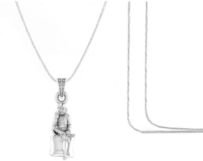 Pendentif en argent sterling Shri Sai Baba 925 pour éviter les allergies cutanées