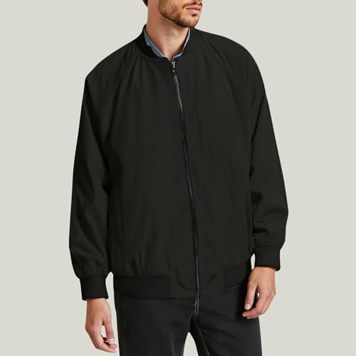 Cambkatl Men's Versatile Stand Collar Jackets Full-Zip Loose Sytlish Outerwear Long Sleeve Cardigan Casual Sports Coat4