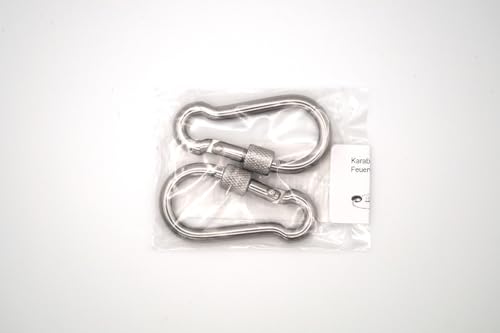 Carabiner Hook Stainless Steel 6 x 60 with Safety Nut 1 Piece Fire Brigade Carabiner - Image 3