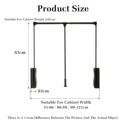 Rail de penderie relevable pour aménager un dressing en hauteur
