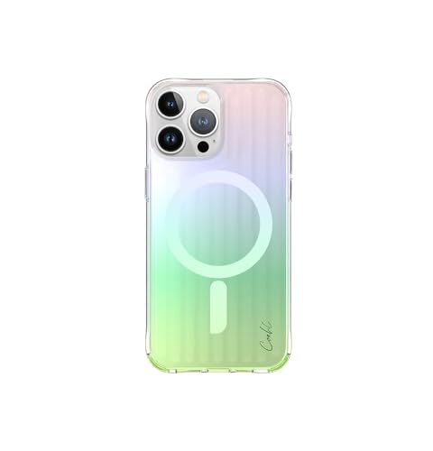 Coehl Coque de téléphone linéaire, Protection téléphone compatible avec iPhone 15 Pro Max, charge magnétique MagClick compatible (irisé)