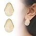 UAIAGM Vintage Earrings for Women Gold Clear Teardrop Chunky Earring Acrylic Hoops Fashion Jewelry Stylish Statement Earings Present Elegant for Party Evening Dance