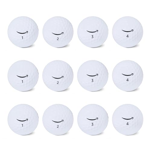 Amazon Basics Core Soft Golfbälle, 12er-Pack, Weiß