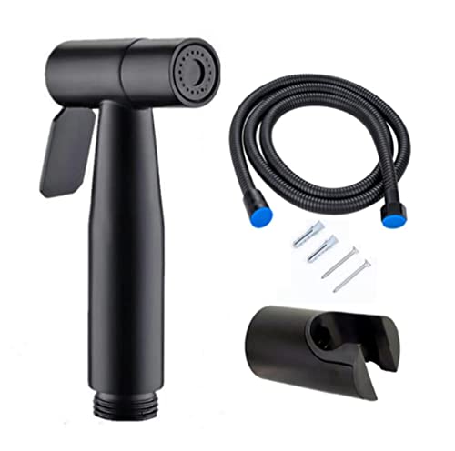 Rociador de Inodoro, Rociador de Bidé de Mano,Kit de Ducha, Pistola Rociadora de Inodoro de Acero Inoxidable,Grifo de Limpieza de Inodoro,con Soporte y Manguera de 1,5 M Cover
