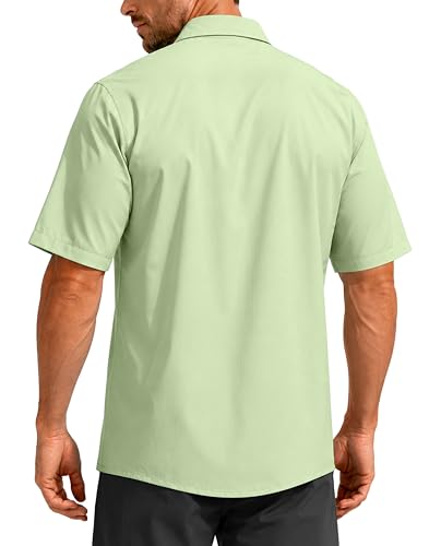 Image of G Gradual Men's Fishing Shirts with Zipper Pockets UPF 50+ Lightweight Cool Short Sleeve Button Down Shirts for Men Hiking