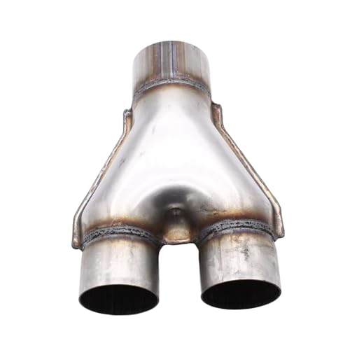 Adaptateur d'échappement double 3 pouces robuste en Y avec fintion épurée pour soudage automobile