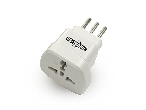 Adattatore universale da viaggio bianco bianco