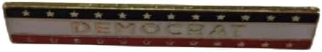DEMOCRAT USA TIE BAR RECATANGLE Bike Motorcycle Hat Cap Lapel Pin Collectible Novelty Costume Dress-Up Accessory Lapel Pins - Not Official Badge or Identification image 3
