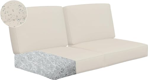 homecozy Outdoor Patio Furniture Cushion Set Waterproof, Fade Resistant, Patio Furniture Cushions with Removable Cover Back Cushion for Chair, Sofa and Couch (24 * 24-2 Pieces)