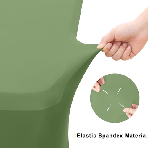 Smiry 2 Pack Spandex Table Cloth 6FT, Elastic Fitted Stretch Tablecloths, Washable and Wrinkle Free Rectangular Patio Table Cover for Outdoor, Wedding, Banquet & Parties (Sage Green, 72Lx30Wx30H Inch) by Smiry - Image 4