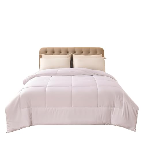 FLORA CASA Blanc Couette 4 Saisons 300 g/m² - Blanche -Microfiber - Légère et Respirante - Taille Double 240 x 220 cm (240 X 220 cm)