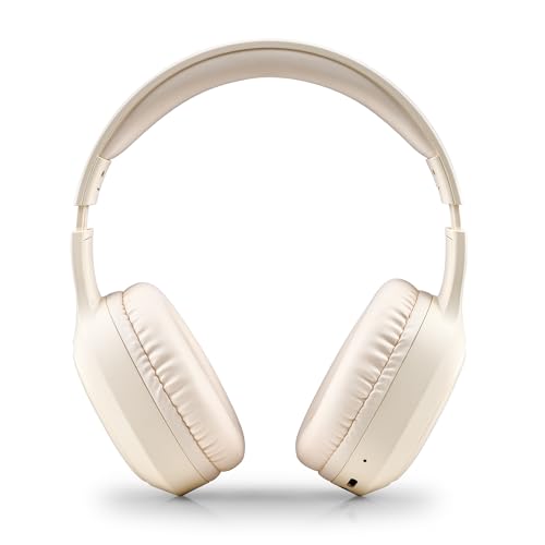 Auricular circumaural NGS Artica Tempest beige inalámbrico bluetooth con micro 3