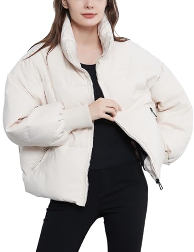 Image of Gihuo Women's Winter Cropped Puffer Jacket Coat Short Warm Quilted Jacket 2026