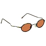 proSPORTsunglasses proSPORT Small Sunglass Round Oval Vintage Retro Steampunk Inspired Party Fun Eyewear 70s, Medium, Bronze
