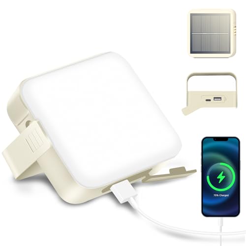 SANBEN Linterna LED de camping, recargable, 5 modos de luz, luz de tienda de campaña para cortes de energía, emergencia, huracán, hogar, senderismo, color blanco