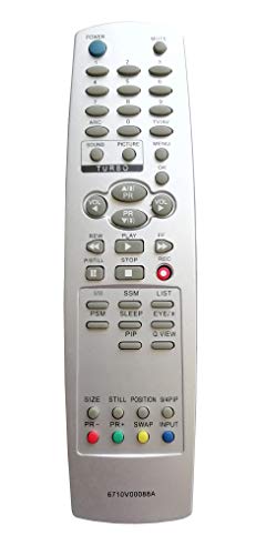 Image of LipiWorld 6710V00088A CRT TV Universal Remote Control Compatible for LG