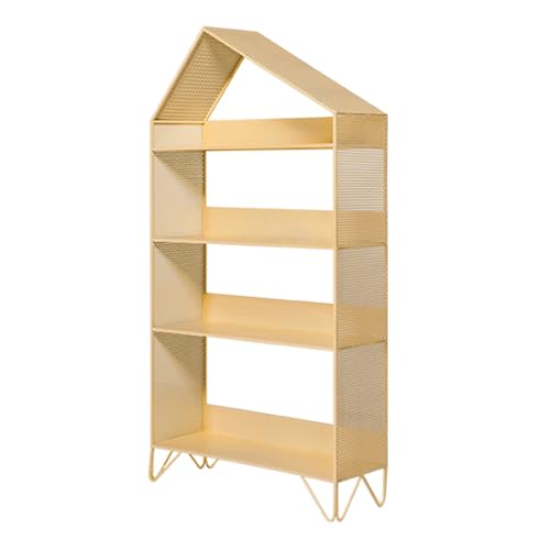 Estante de almacenamiento de hierro para exhibición de suelo, estantería simple para sala de estar, estantería fácil de montar