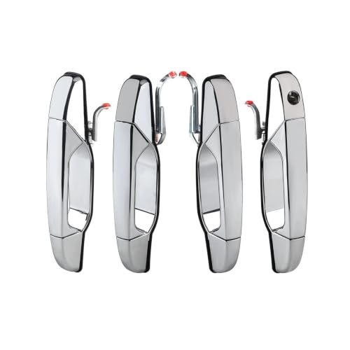 Poignée de porte extérieure pour Chevy Silverado Tahoe - Remplacement pièces auto chrome 4pcs