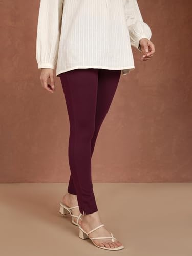 Image of TWIN BIRDS Women Cotton Blend Kurti Pants | Sleek Ethnic Daily Trousers