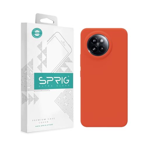 Image of SPRIG Compatible with Mi 14 Civi Premium SilkTone Back Cover Drop Tested Shock Proof Mobile Case for Men, Women, Boys and Girls with Camera Protection (Orange)