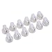 Musiclily Pro Universal Fitting Inch/Metric Size Plastic Guitar AMP Effect Pedal Knobs Pointer Amplifier Knobs, White (Set of 12)