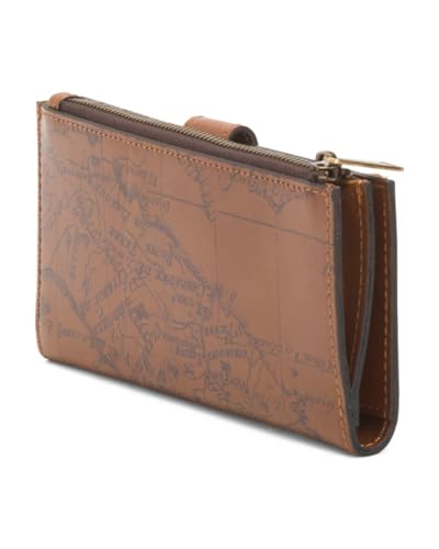 Image of Patricia Nash Women's Nazari Wallet (Signature Map Riot Rust, One Size)