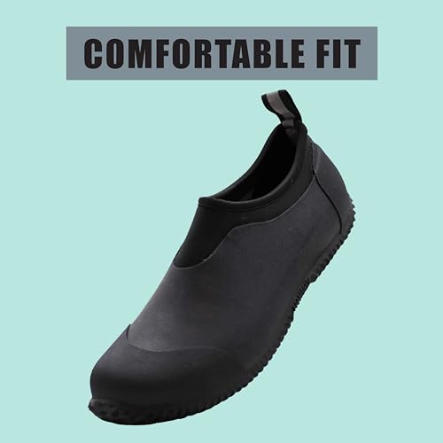 NORTY Rubber Shoes for Men - Ankle-Cut Waterproof Rain Boots for Work and Recreation - All-Weather Outdoor Footwear - Run 1-2 Sizes Large4