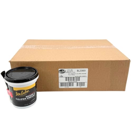 CRC SL3303 - Sta-Lube Synthetic Brake and Caliper Grease 12 oz Tub with Brush (12 Pack of 12 oz Tubs)