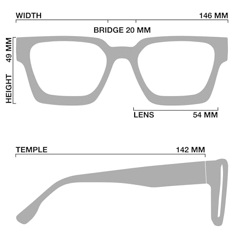 Image of livho Oversized Eyewear Frame for Woman and Men - Rectangle Fashion Glasses for Computer, Chic Preppy Frame