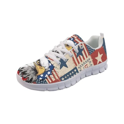 Image of GIFTPUZZ Mens Lace Up Athletic Trainers Running Sneakers Wedge Breathable Gym Lightweight Sports Tennis Shoes