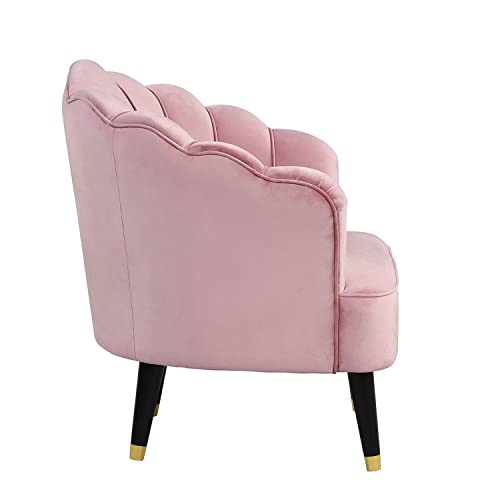 Lifestyle Solutions Janlin Scalloped Accent Chair, Pink #TOP2