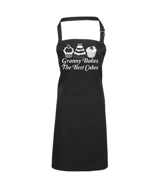 Edward Sinclair | Personalised | Granny bakes the Best Cakes | Apron | White Print