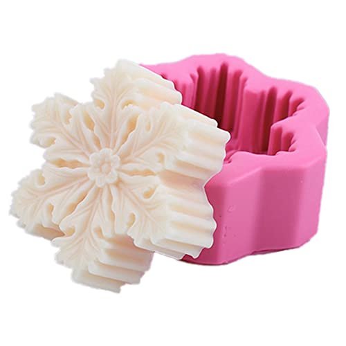 Snowflake Silicone Soap Mold Chocolate Candy Fondant Mold Wax Candle Polymer Resin Clay Molds Baking Cake Decorating Tools(Small Style) #TOP20