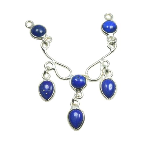 Collier en lapis-lazuli naturel argent 925, le cadeau idéal pour femme